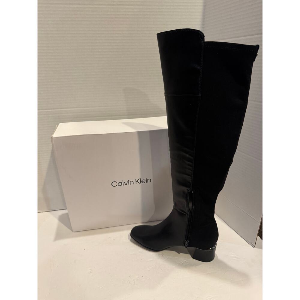 Calvin Klein Womens PEMMIE Solid Over-The-Knee Boots Black 7 M new - Picture 4 of 6